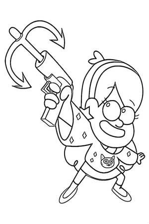Mabel and the Grappling Hook Coloring Page