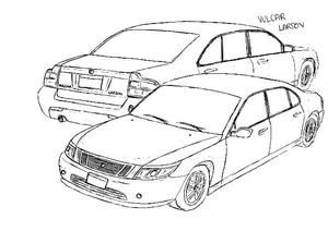 Coloring Page: Vulcar Larson from GTA Coloring Page