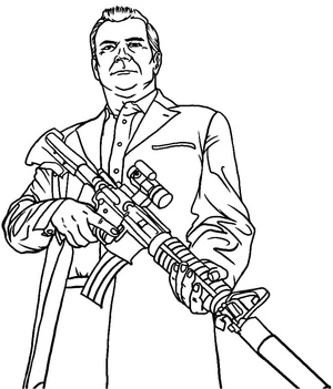 Grand Theft Auto Free Coloring Page