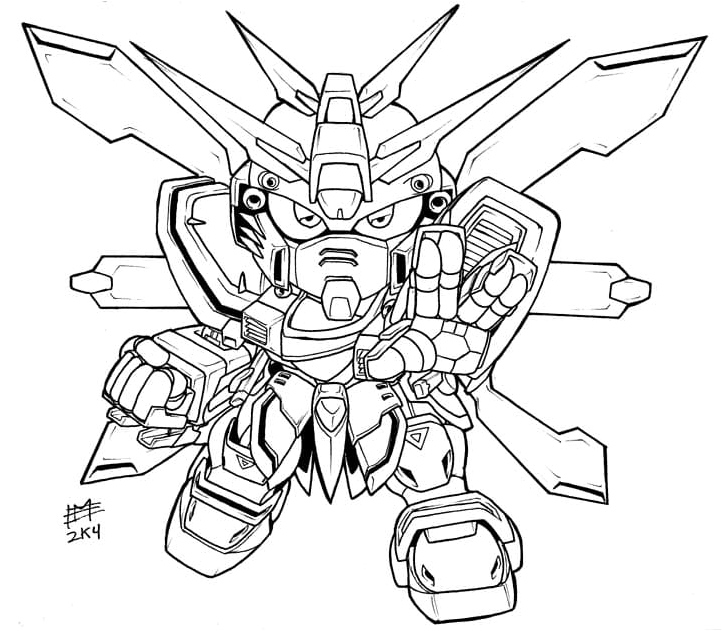 Printable Gundam Coloring Page Coloring Page