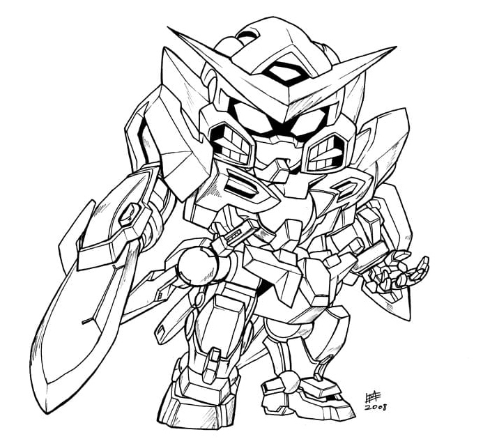 Printable Gundam Coloring Sheet Coloring Page