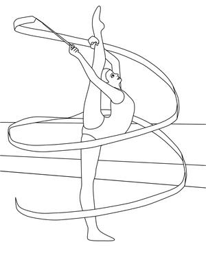 Printable Gymnastics Coloring Page Coloring Page
