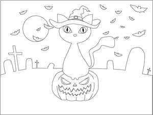 Simple Halloween Kitty