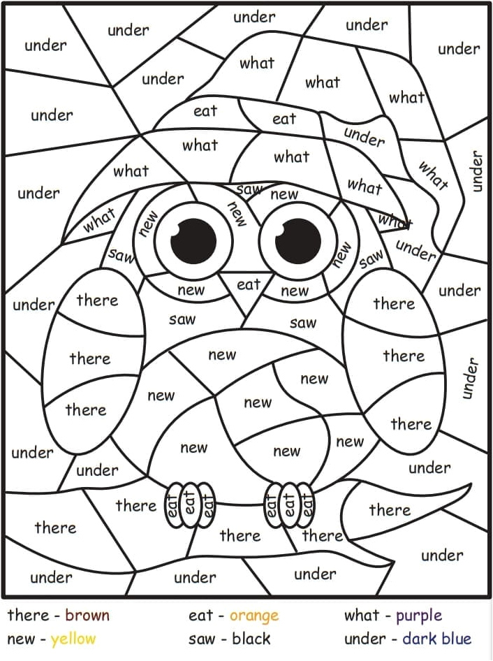 Halloween Owl Color by Number - Free Coloring Page