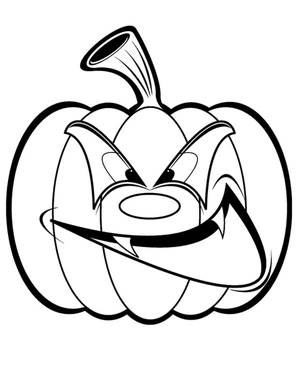 A Silly Halloween Pumpkin Coloring Page
