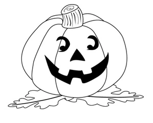 Image of a Halloween Pumpkin Coloring Page