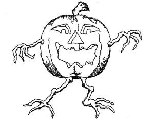 Spooky Halloween Jack-o'-lantern