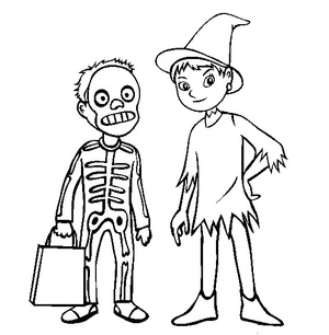 Fantasy Boy and Girl Coloring Page