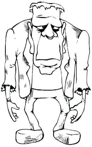 Frankenstein's Dull Day Coloring Page