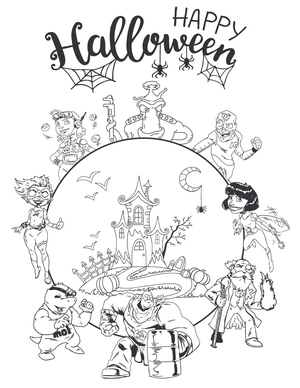Happy Halloween Cartoon