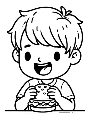 Child with a Hamburger