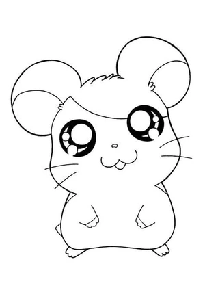 Adorable Hamster and Guinea Pig Coloring Page