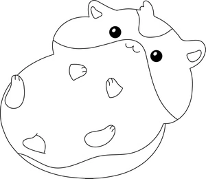 Cute Hamster Coloring Page