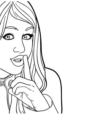 Adorable Hannah Montana Coloring Page