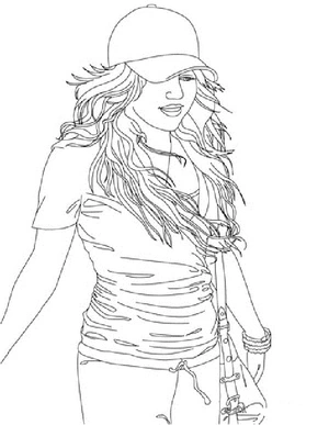 Awesome Hannah Montana Coloring Page