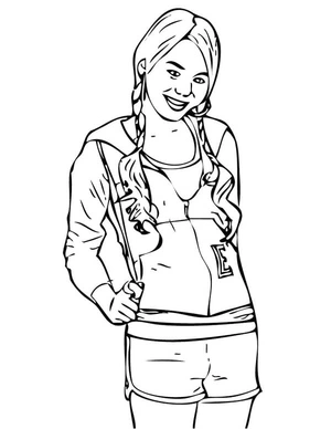 Cute Hannah Montana Coloring Page