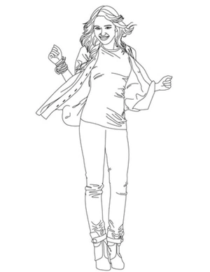 Incredible Hannah Montana Coloring Page