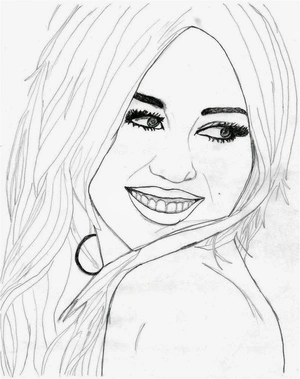 Joyful Hannah Montana Coloring Page
