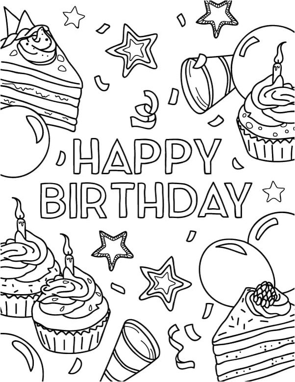 Birthday Coloring Page Coloring Page