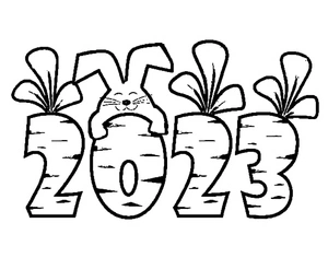 2023 Coloring Page - Printable Coloring Page