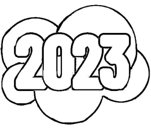 Twenty Twenty-Three Coloring Page