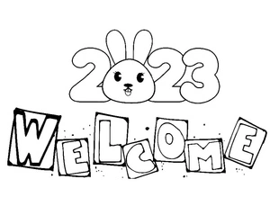 Welcome to 2023 Coloring Page