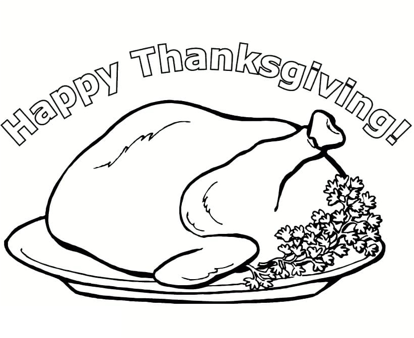 Free Printable Happy Thanksgiving Coloring Page Coloring Page