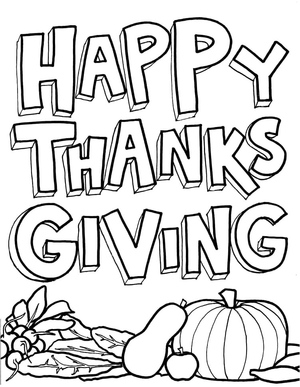 Printable Thanksgiving Coloring Page