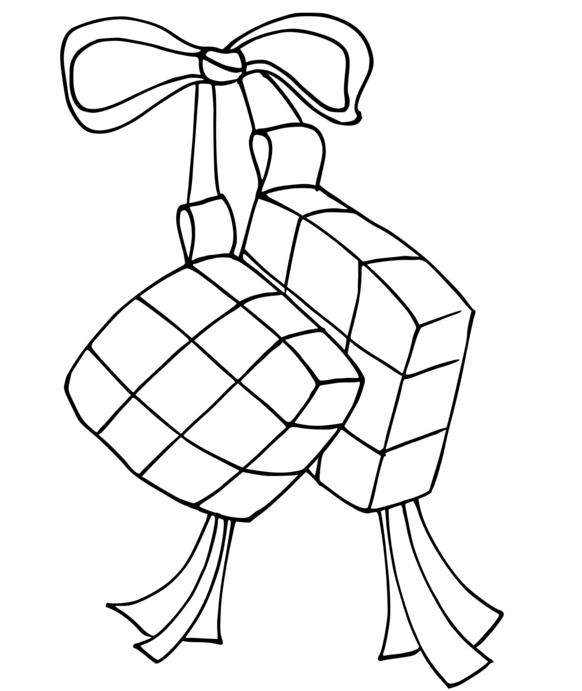 Hari Raya Ketupat Coloring Page