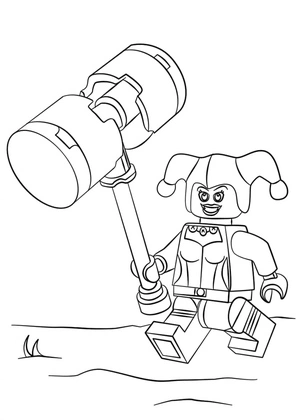 Lego Harley Quinn Coloring Page