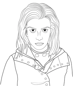 Coloring Page: Nymphadora Tonks from the Harry Potter Series Coloring Page