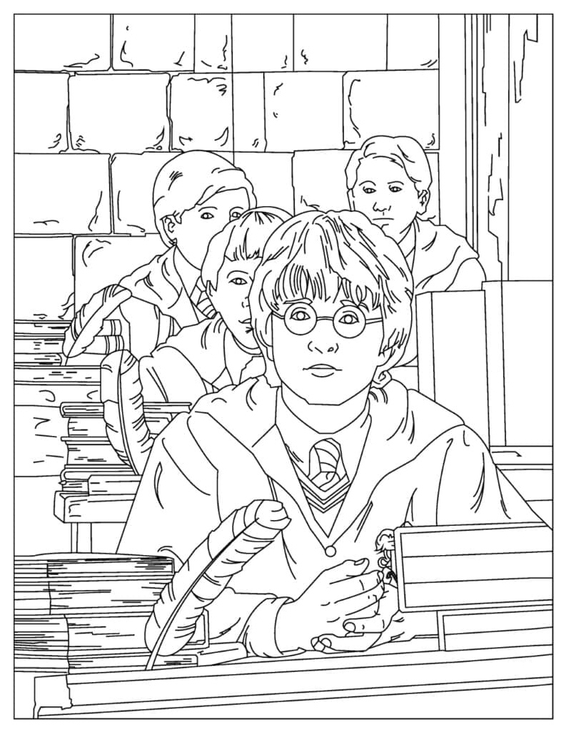 Fifth Harry Potter Coloring Page