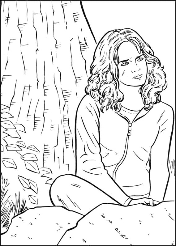 Hermione Granger from the Harry Potter series Coloring Page