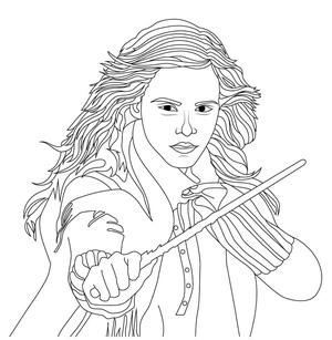 Hermione Coloring Page