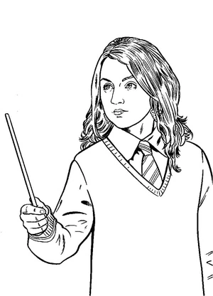Lovegood Luna from the Harry Potter series Coloring Page