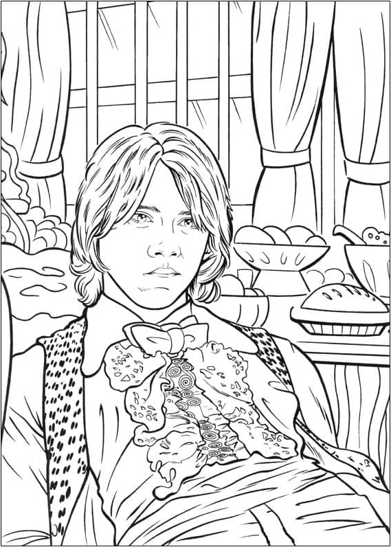 Ron Weasley from Harry Potter Coloring Page