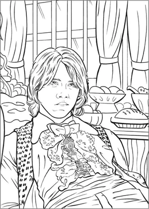 Ron Weasley from Harry Potter Coloring Page