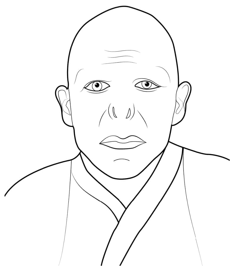 Voldemort, the Dark Lord from the Harry Potter series Coloring Page