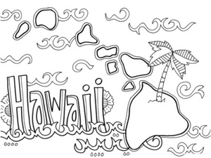 A Charm-Filled Island Wildscape Coloring Page