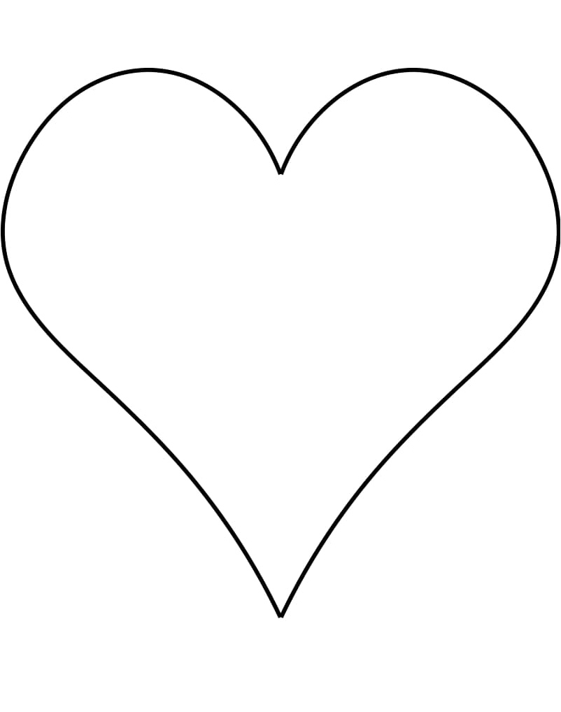 A Basic Heart Coloring Page