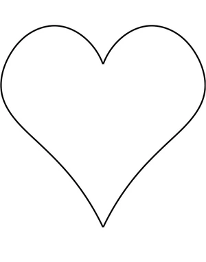A Basic Heart Coloring Page