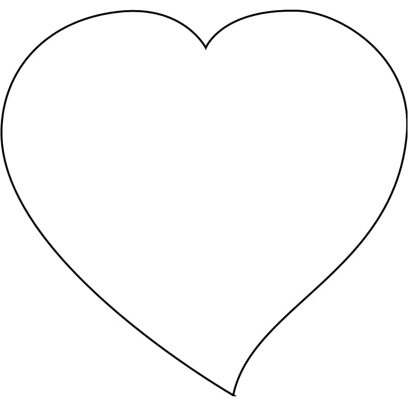 Simple Heart Pattern Coloring Page