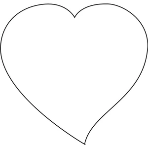 Simple Heart Pattern Coloring Page