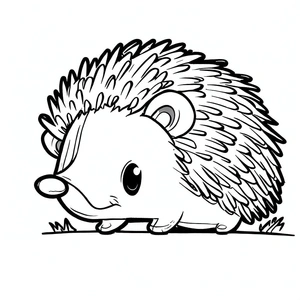 Adorable Hedgehog Coloring Page