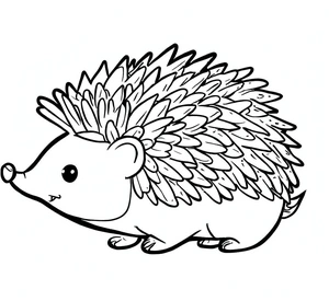 Adorable Infant Hedgehog Coloring Page