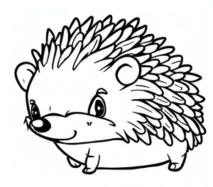 Baby Hedgehog Coloring Page
