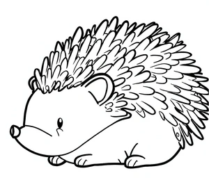 Young Hedgehog Coloring Page
