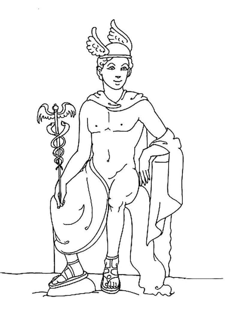 Free Hermes Coloring Page