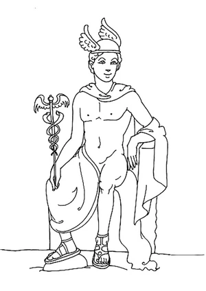 Free Hermes Coloring Page