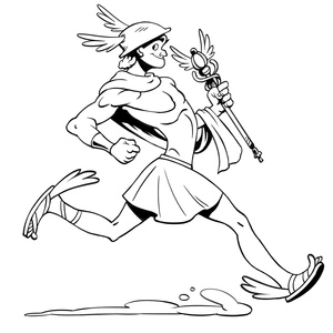 Hermes in Motion Coloring Page